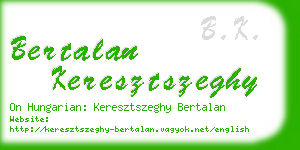 bertalan keresztszeghy business card